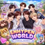 ENHYPEN WORLD Eternal Moment APK game promotional cover image for Android latest version 2026.