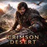 Crimson Desert armored warrior fantasy battlefield gameplay image.
