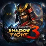 Shadow Fight 3 game icon featuring a samurai warrior in red armor.