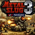 Metal Slug 3 ACA NEOGEO game cover featuring Marco Rossi and intense arcade combat action.