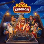 Royal Kingdom mobile strategy game featuring a king and royal advisors planning a castle kingdom.