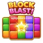 Colorful Block Blast puzzle game icon with bright blocks and glowing star effect.
