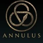 Annulus dark fantasy strategy RPG official logo with circular emblem on black background.